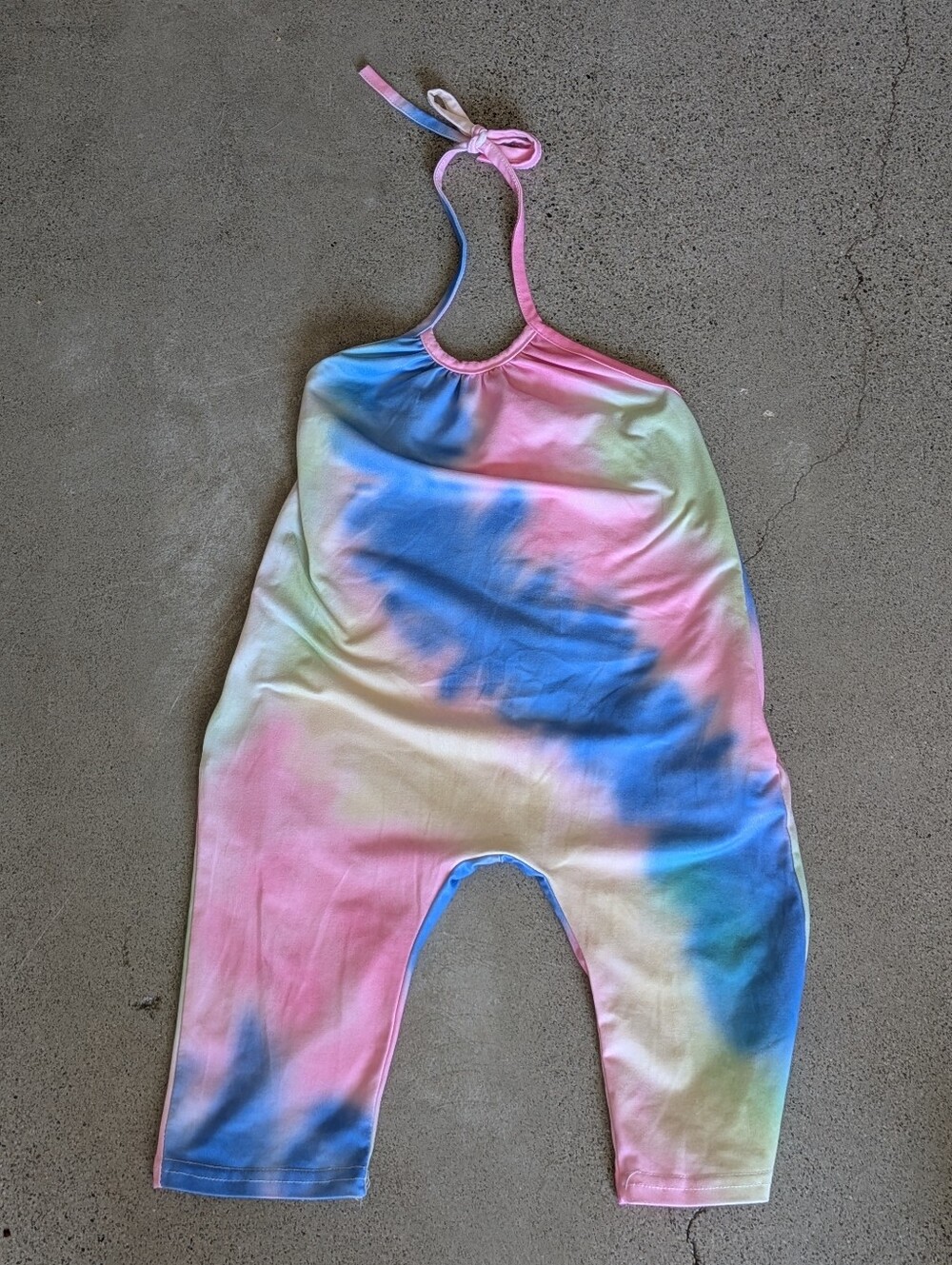 Pastel Tie-Dye Halter Romper